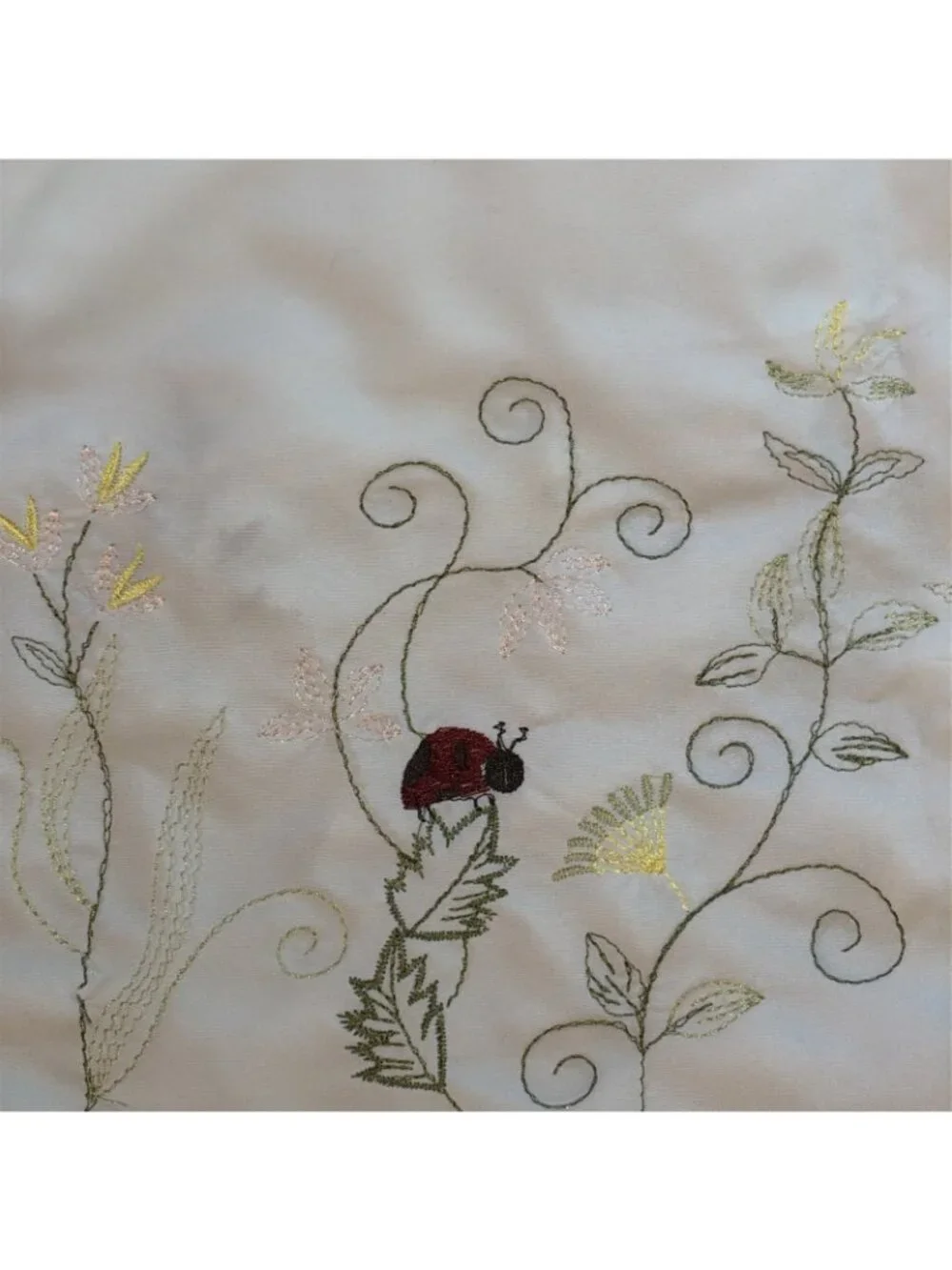 Lorraine Ladybug Meadow Valance & Panels Curtain Set Red Gingham Cottagecore